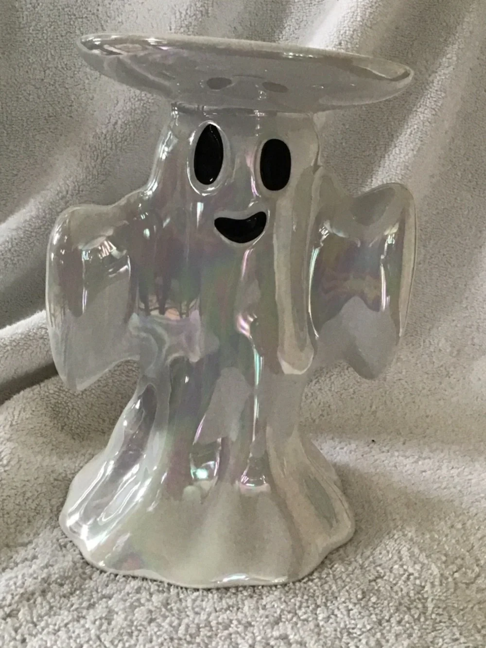 Bath & Body Works 3 wick irredentist glass ghost candle holder - Picture 1 of 3
